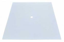 Edelstahlplatte weiß für Wohnmobilantenne 400x400x1 mm
