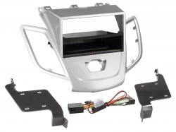 Einbaurahmen Inbay fr DIN Autoradio in Ford Fiesta ohne Display - silber