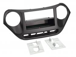 Einbaurahmen Inbay für DIN Autoradio in Hyundai i10 (IA, ab 2013) - schwarz