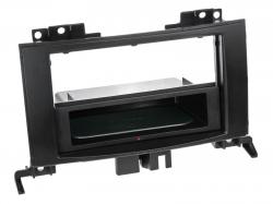 Einbaurahmen Inbay fr DIN Autoradio in Mercedes Sprinter / VW Crafter (ab 2006) - schwarz Rubber