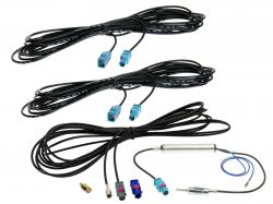 Antennenverlngerung Set - Fakra - DIN / SMB / SMA - 5,0 m - fr FM / DAB / GPS - Calearo 7677890-1