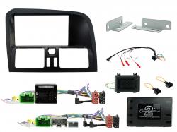 Einbauset mit Lenkradadapter fr Doppel DIN Autoradio in Volvo XC60 (2008-2017) mit Aktivsystem