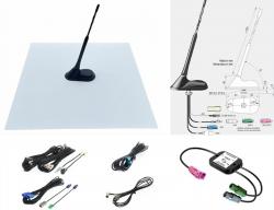 Dietz Antennenset A3 weiß, UKW/DAB+/GPS/DVB-T2, 7,5m Kabel, DIN / ISO / FAKRA / SMB - A3T3L750UNI-W
