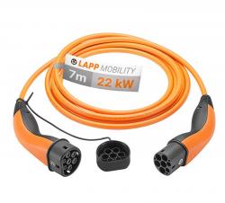 Lapp Mobility Ladekabel Typ 2, Mode 3, 32 A, 3-phasig, bis zu 22 kW, 7 m, orange - 61792