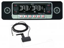 Dietz RETRO301DAB/BT-ANT - MP3-Autoradio mit DAB / Bluetooth / USB / AUX-IN - inkl. DAB Antenne