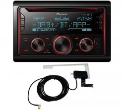 Pioneer FH-S820DAB - Doppel-DIN CD/MP3-Autoradio mit DAB / Bluetooth / USB / iPod - mit DAB Antenne