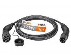 Lapp Mobility Ladekabel Typ 2, Mode 3, 32 A, 3-phasig, bis zu 7,4 kW, 5 m, schwarz - 65754