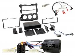 Einbauset mit Lenkradadapter fr DIN Autoradio in Nissan 370Z (09-13), Roadster - mit Bluetooth