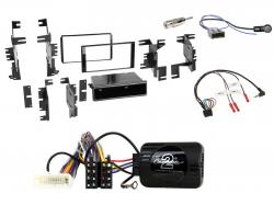 Einbauset mit Lenkradadapter fr Doppel DIN Autoradio in Nissan Tiida, Versa (C11, 08-11) - piano
