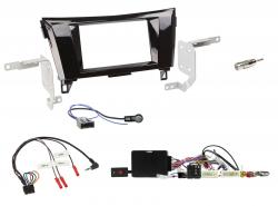 Einbauset mit Lenkradadapter fr Doppel DIN Autoradio in Nissan Qashqai (14-18), X-Trail - Kamera