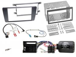 Einbauset mit Lenkradadapter fr Doppel DIN Autoradio in Skoda Octavia (04-13), Scout