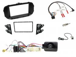 Einbauset mit Lenkradadapter fr Doppel DIN Autoradio in Kia Soul (2017-2019) - schwarz, Display