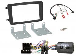 Einbauset mit Lenkradadapter fr Doppel DIN Autoradio in Mercedes C (W203, 2000-2004) - Lenkradstg.