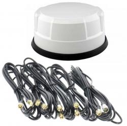 Panorama Dachantenne 4xLTE/ 5G/ 2xWLAN/ GPS HighPerformance wei mit 0,5m Kabelsatz - PAN-ANT505