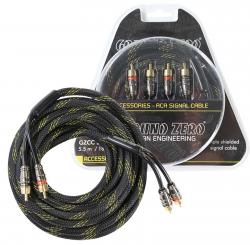 Ground Zero GZCC 5.5X-TP - High-Quality Cinchkabel mit Metallsteckern 5,5 m