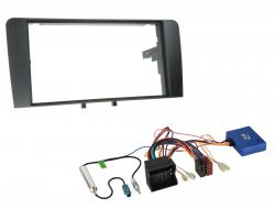 Radioeinbauset mit CAN-Bus f�r Doppel DIN Autoradio in Audi A3 8P Quadlock (2003-2013) - schwarz