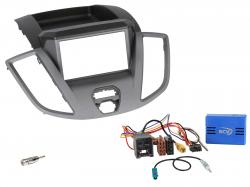 Radioeinbauset mit CAN-Bus f�r Doppel DIN Autoradio in Ford Transit (V363, 2018-2018) - schwarz