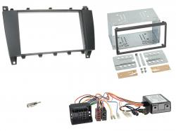 Radioeinbauset mit CAN-Bus f�r Doppel DIN Autoradio in Mercedes C (203, 2004-2007) - schwarz