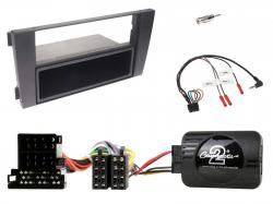 Einbauset mit Lenkradadapter fr DIN Autoradio in Audi A6 (2001-2005) - ISO