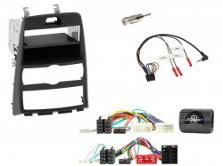Einbauset mit Lenkradadapter fr DIN Autoradio in Hyundai Genesis (2010-2013) - schwarz