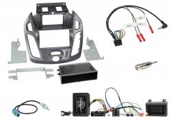 Einbauset mit Lenkradadapter fr DIN Autoradio in Ford Transit Connect Pegasus (2013-2018)