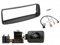 Einbauset mit Lenkradadapter fr DIN Autoradio in Peugeot 206, CC (1998-2002)
