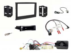 Einbauset mit Lenkradadapter fr DIN Autoradio in Kia Sportage (ab 2016) - schwarz
