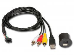 Alpine KCU-1A - USB- / AUX-Einbaubuchse fr FIAT Ducato