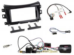 Einbauset mit Lenkradadapter fr Doppel DIN Autoradio in Nissan Navarra (D231, 2016-2022)