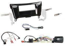 Einbauset mit Lenkradadapter fr DIN Autoradio in Nissan X-Trail (14-17), 24 Pin Stecker