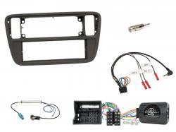 Einbauset mit Lenkradadapter fr DIN Autoradio in Seat Mii, Skoda CitiGo (11-16), 52-Pin