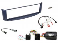 Einbauset mit Lenkradadapter fr DIN Autoradio in Smart ForTwo (2004-2007) - blau