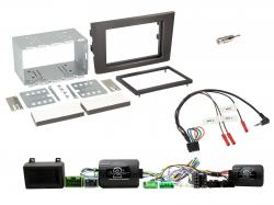Einbauset mit Lenkradadapter fr Doppel DIN Autoradio in Volvo XC 90 (2004-2014) - schwarz