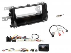 Einbauset mit Lenkradadapter fr DIN Autoradio in Toyota Auris (2013-2015) - schwarz