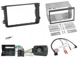 Einbauset mit Lenkradadapter fr Doppel DIN Autoradio in VW T6 (2015-2019)