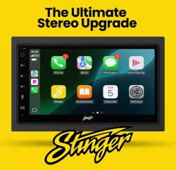 Stinger IE268E - Touchscreen-Multimedia-Receiver mit kabellosem Apple CarPlay und Android Auto