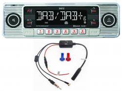Dietz RETRO300DAB-BT-SPL - MP3-Autoradio mit DAB / Bluetooth / USB / AUX-IN - inkl. DAB Splitter