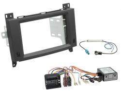 Radioeinbauset mit CAN-Bus f�r Doppel DIN Autoradio in Mercedes Vito, Viano (2006-2014), Rubbertouch