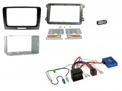 Radioeinbauset mit CAN-Bus f�r Doppel DIN Autoradio in Skoda Superb (2008-2015) - schwarz