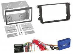 Radioeinbauset mit CAN-Bus f�r Doppel DIN Autoradio in VW T6 (2015-2019) - schwarz