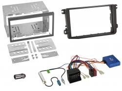 Radioeinbauset mit CAN-Bus f�r Doppel DIN Autoradio in VW T5, Caravelle, Multivan (ab 09) - schwarz