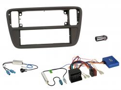 Radioeinbauset mit CAN-Bus f�r DIN Autoradio in VW Up (2012-2016) - schwarz, Diversity