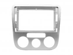 Einbaurahmen f�r 9 Zoll Autoradio in VW Scirocco III (13, 08/2008 - 04/2014), Klima manuell - silber