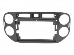 Einbaurahmen f�r 9 Zoll Autoradio in VW Tiguan (06/2011-04/2016) - schwarz