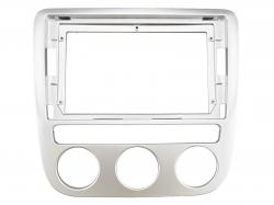 Einbaurahmen f�r 9 Zoll Autoradio in VW Scirocco III (13, 8/2008 - 4/2014), Einzelmodule II - silber