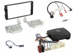 Einbauset mit Lenkradadapter f�r Doppel DIN Autoradio in Mitsubishi ASX (14-19), Aktiv, Disp., piano