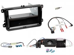 Einbauset mit Lenkradadapter f�r DIN Autoradio in VW - piano, Diversity