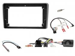 Einbauset mit Lenkradadapter f�r 9 Zoll Autoradio in Audi A3 (8P, 2003-2006) - schwarz