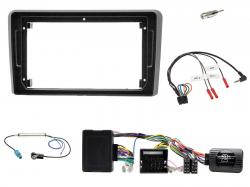 Einbauset mit Lenkradadapter f�r 9 Zoll Autoradio in Audi A3 (8P, 2003-2012) - Aktiv, schwarz