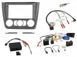 Einbauset mit Lenkradadapter f�r 9 Zoll Autoradio in BMW 1er E81/E82/E87 (07-13), Aktiv, PDC, man.